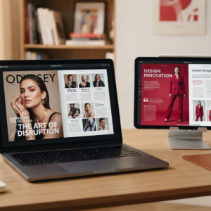 digital publications. modern editorial and digital magazine layout design. a