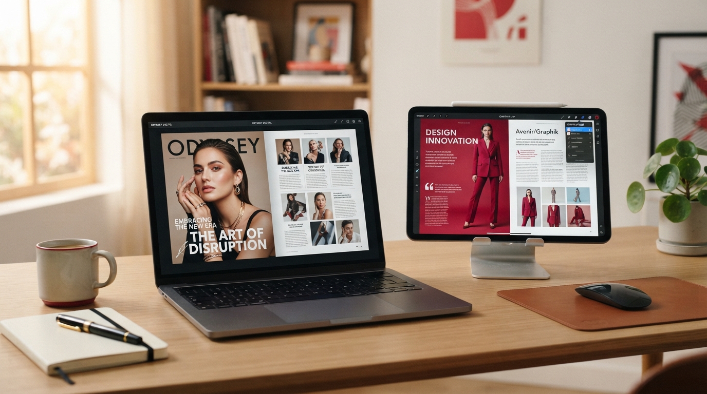 digital publications. modern editorial and digital magazine layout design. a